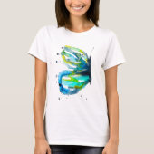 Vlinder waterverf grillige waterverf t-shirt (Voorkant)