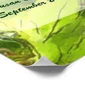 Vlinder Waterverf Kunst Gepersonaliseerde bruiloft Poster (Hoek)