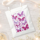 Vlinder Waterverf Magenta Hot Pink Bedankzakje (Geknipt)