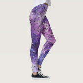 Vlinder Waterverf Patroon Paarse Leggings (Rechts)