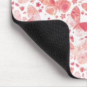 Vlinder Waterverf PInk Muismat (Hoek)