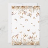 Vlinder Waterverf Wildflower Vrijgezellenfeest Kaart (Achterkant)