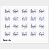 Vlinder Wedding/Jr.Bridesmaid Ronde Sticker (Vel)