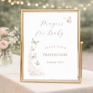 Vlinder Wensen Baby Kusjes Gebeden Voor Baby Poster
