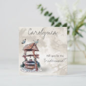 VLINDER WENSEN GOED BRUIDSMEISJE UITNODIGEN KAART (Staand voorkant)