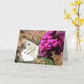 Vlinder. Wenskaart. Kaart (Gele Bloem)