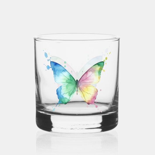 Vlinder Whisky Glas (Voorkant)