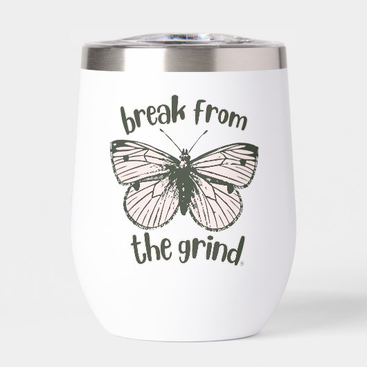 Vlinder Wijn Tumbler (Voorkant)