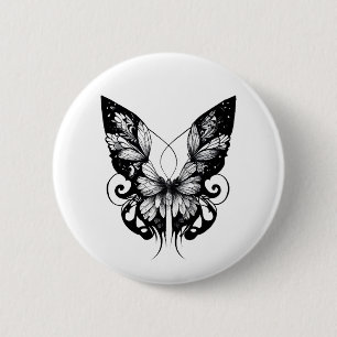 Vlinder Wild Animal Natuur Illustratie Art Tatt Ronde Button 5,7 Cm