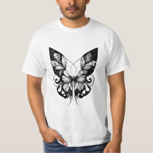 Vlinder Wild Animal Natuur Illustratie Art Tatt T-shirt