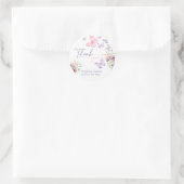 Vlinder Wildbloem Dank Je Ronde Sticker (Tas)