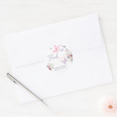 Vlinder Wildbloem Dank Je Ronde Sticker (Envelop)