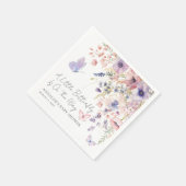 Vlinder Wilde Bloem Baby Shower Servet (Hoek)