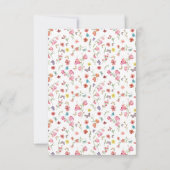 Vlinder Wilde Bloem Bruidsboeket Dankkaart Bedankkaart (Achterkant)