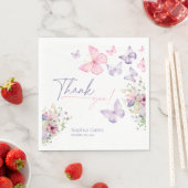 Vlinder Wilde Bloem Dank Je  Servet (Insitu)