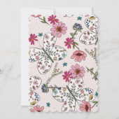 Vlinder Wilde Bloem Kaart (Achterkant)