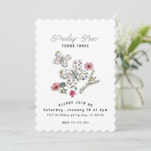 Vlinder Wilde Bloem Kaart (Staand voorkant)