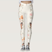 Vlinder Wilde Bloem Leggings (Voorkant)