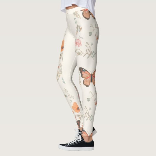 Vlinder Wilde Bloem Leggings (Links)