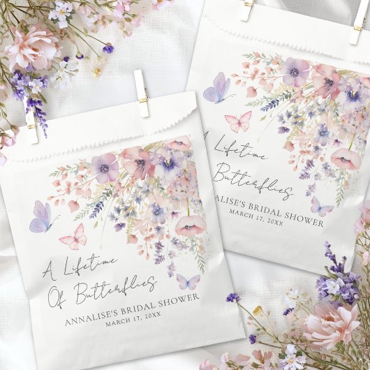 Vlinder Wilde Bloemen Bruidsdiner Bedankzakje
