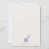 Vlinder Wilde Bloemen Bruidsdiner Kaart (Achterkant)