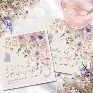 Vlinder Wilde Bloemen Bruidsdiner Servet