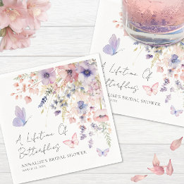 Vlinder Wilde Bloemen Bruidsdiner Servet