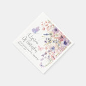 Vlinder Wilde Bloemen Bruidsdiner Servet (Hoek)
