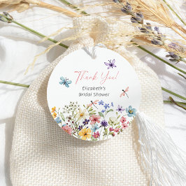 Vlinder Wilde Bloemen Tuin Bruiloft Feest Bedankjes Labels
