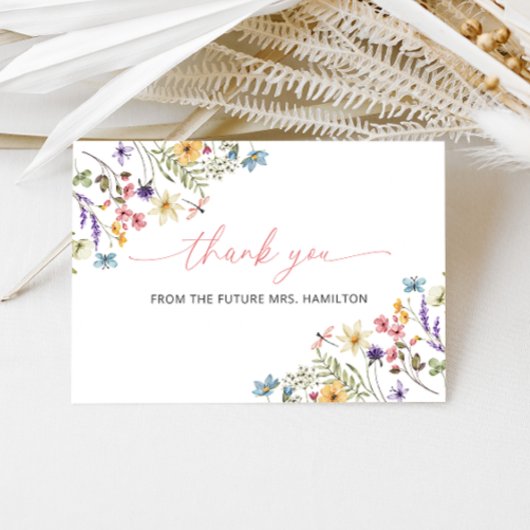 Vlinder Wilde Bloementuin Bedankkaart