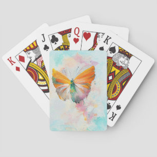 Vlinder Wildlife Dier Natuur Waterverf Kunst Pokerkaarten