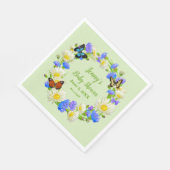 Vlinder Wildlowers Baby shower Papieren servetten (Hoek)