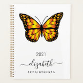 Vlinder wit goud zwart 2025 planner (Voorkant)