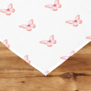 Vlinder wit rose goud roze tafelkleed