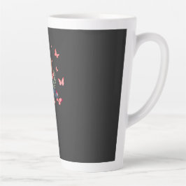 Vlinder Yoga Houden Zen Illustratie Latte Mok