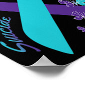 Vlinder zelfmoord bewustzijn geestelijke gezondhei poster (Hoek)