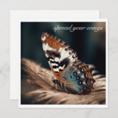 Vlinder zittend op een zachte veer (Voorkant / Achterkant)