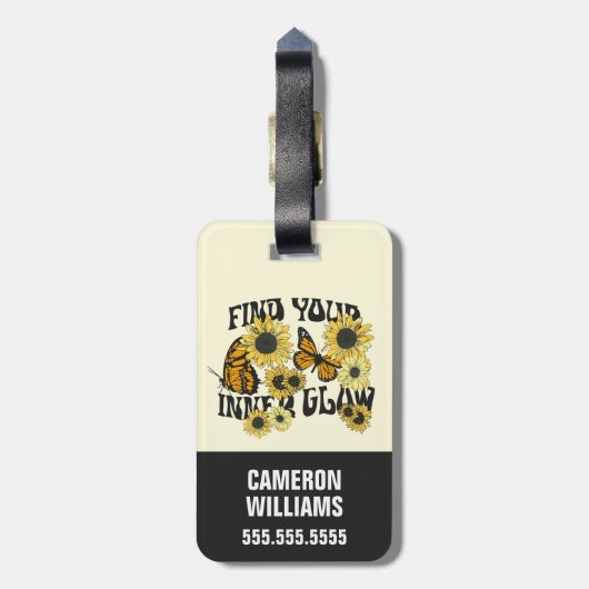  vlinder | Zoek uw binnenste gloed Bagagelabel (Achterkant verticaal)