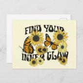  vlinder | Zoek uw binnenste gloed Briefkaart (Voorkant / Achterkant)