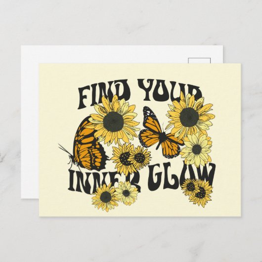 vlinder | Zoek uw binnenste gloed Briefkaart (Voorkant / Achterkant)