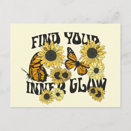  vlinder | Zoek uw binnenste gloed Briefkaart (Voorkant)