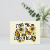  vlinder | Zoek uw binnenste gloed Briefkaart (Staand voorkant)