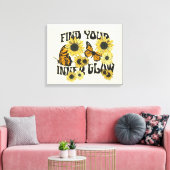  vlinder | Zoek uw binnenste gloed Canvas Afdruk (Insitu (Woonkamer))