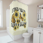  vlinder | Zoek uw binnenste gloed Douchegordijn (In situ)