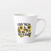 vlinder | Zoek uw binnenste gloed Latte Mok (Rechts)