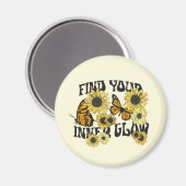  vlinder | Zoek uw binnenste gloed Magneet (Voorkant / Achterkant)