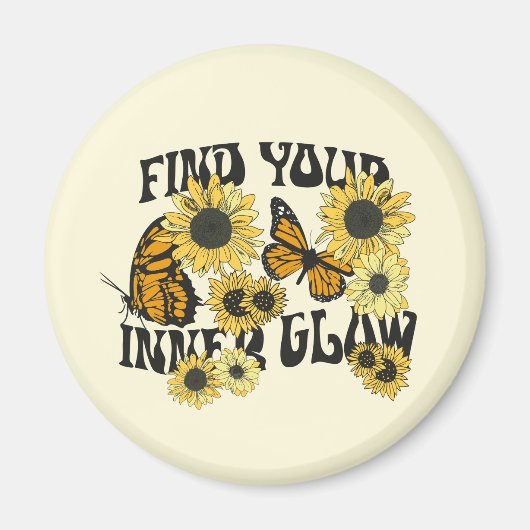  vlinder | Zoek uw binnenste gloed Magneet (Voorkant)