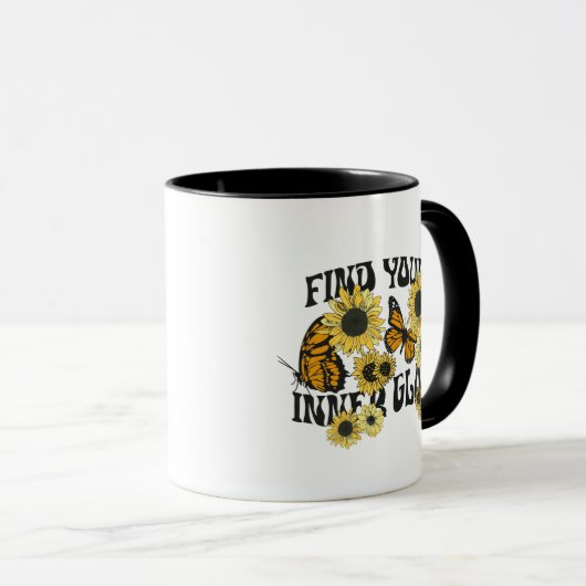 vlinder | Zoek uw binnenste gloed Mok (Voorkant rechts)