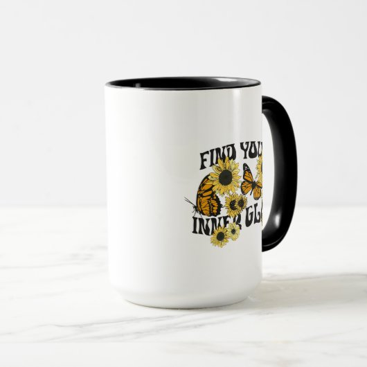  vlinder | Zoek uw binnenste gloed Mok (Voorkant rechts)