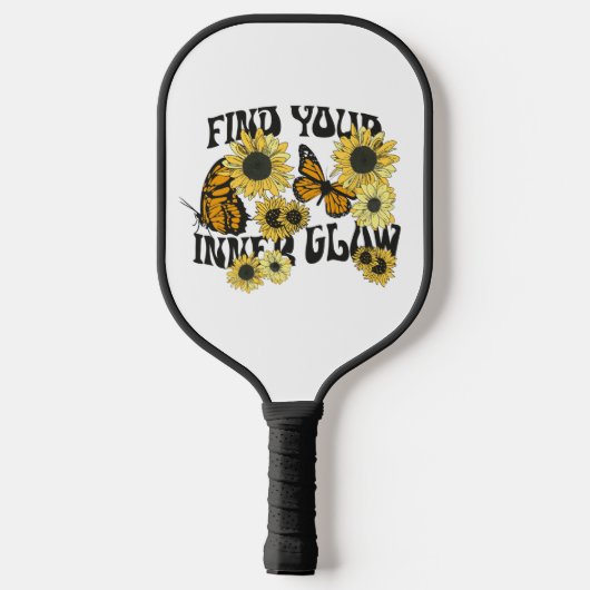  vlinder | Zoek uw binnenste gloed Pickleball Paddle (Achterkant)